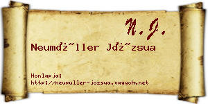 Neumüller Józsua névjegykártya